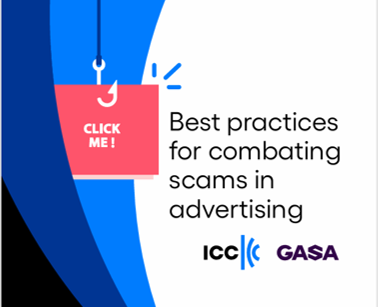 Couverture du guide des meilleures pratiques pour lutter contre les arnaques dans la publicité - ICC - GASA